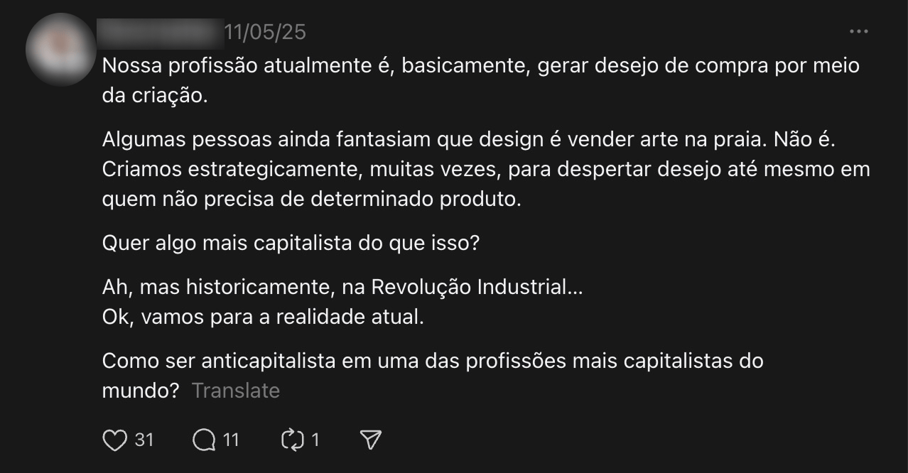 Exemplo de como o discurso corporativo entra na cabeça das pessoas